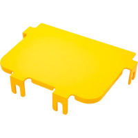 Торцевая заглушка оптического лотка LANMASTER 120 мм, желтая LAN-OT120-ND