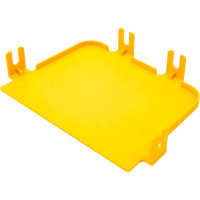 Торцевая заглушка оптического лотка LANMASTER 120 мм, желтая LAN-OT120-ND