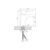 Смеситель для умывальника Diadonna монолитный D87-110114W
