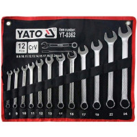 Набор комбинированных ключей YATO 8-24 мм 12шт САТИН YT-0362