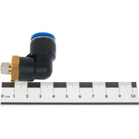 Фитинг L-образный 12 мм с наружной металлической резьбой R1/8" CDC Pneumatics PL 1201