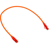 Патч-корд Hyperline PC-LPM-UTP-RJ45-RJ45-C5e-0.5M-LSZH-OR U/UTP, Cat.5е (100% Fluke Component Tested), LSZH, 0.5 м, оранжевый 30855