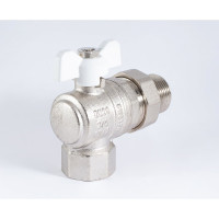 Шаровой кран PROFACTOR PF STANDARD угловой с полусгоном, в/н, ручка бабочка 3/4 дюйма PF UBV 325A