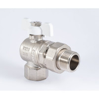 Шаровой кран PROFACTOR PF STANDARD угловой с полусгоном, в/н, ручка бабочка 3/4 дюйма PF UBV 325A