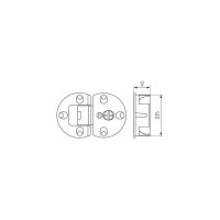 Секретерная петля MF d 35, h 12, никель 50138 7915v