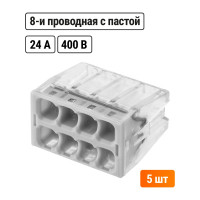 Клеммы для проводов универсальные строительно- монтажные (2,5мм2) с пастой TDM ELECTRIC в упаковке 5 штук SQ0517-0127