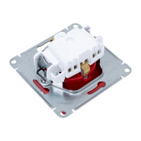 Розетка Systeme Electric AtlasDesign Красный с/з со шторками, 16А, механизм SE ATN002045