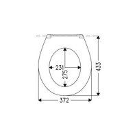 Сиденье Cedo Kinara дюропласт, пластиковое крепление, с эксцентриком, белое 532857