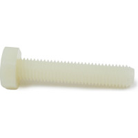 Болт с шестигранной головкой DINFIX DIN 933, полная резьба, полиамид (пластик), М10x50, 10 шт. 00-00001579