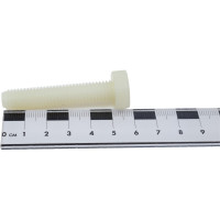 Болт с шестигранной головкой DINFIX DIN 933, полная резьба, полиамид (пластик), М10x50, 10 шт. 00-00001579