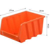 Лоток для метизов IDEA 230х160х120 мм оранжевый М 2977