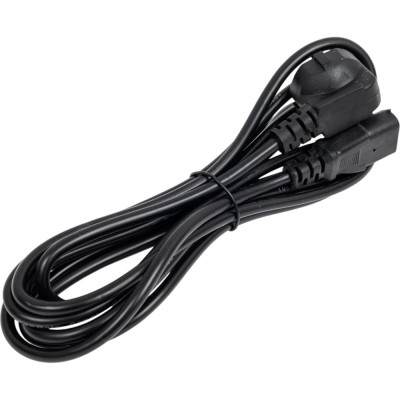 Кабель питания ExeGate Special PC-3S Евровилка угловая Schuko- С13 3х0.75 CCA черный 3м 281001