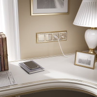 Одноклавишный выключатель WERKEL W1110111 с подсветкой шампань a050872