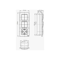 Розетка+выключатель Systeme Electric Blanca внутр Бел з/к шт 16А, 250В+выкл 2кл.+выкл 2кл. SE BLNBS102201