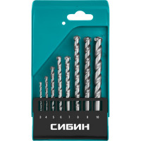 Набор сверл по бетону СИБИН 8 шт, 3-4-5-6-7-8-9-10 мм 29112-H8