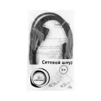Кабель питания Cablexpert системный блок-монитор, 3.0м, C13-C14, VDE, 3х0.75мм2, 10А, с заземлением, 3м, черный, пакет PC-189-VDE-3M