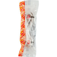 Шнур для бра ЭРА UXШВВП2x0,75 1,8mW, 1,8м ШВВП 2x0,75мм2 белый Б0051341