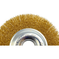 Щетка дисковая для УШМ (125x22.2 мм; латунированная проволока) Кратон 1 11 02 019