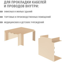 Угол Т-образный TDM ELECTRIC КМТ 100х60 сосна (2 шт./комплект) SQ0411-0267