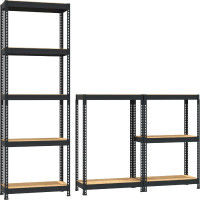 Стеллаж Металл-Завод MZ-PROFIL 1 RAL9011 на заклепках 180х75х35х5