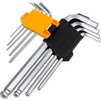 Набор шестигранников TOLSEN 9 предметов, с шаром, средний 20053