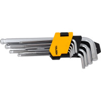 Набор шестигранников TOLSEN 9 предметов, с шаром, средний 20053