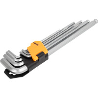 Набор шестигранников TOLSEN 9 предметов, с шаром, длинный 20054