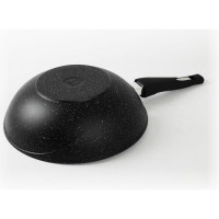 Сковорода ВОК Мечта АП Гранит black 28 см, со съемной ручкой и стеклянной крышкой с078802
