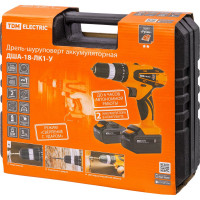 Аккумуляторная дрель-шуруповерт TDM ELECTRIC ДША-18-ЛК1-У Рубин SQ1030-0205