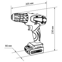 Аккумуляторная дрель-шуруповерт TDM ELECTRIC ДША-18-ЛК1-У Рубин SQ1030-0205
