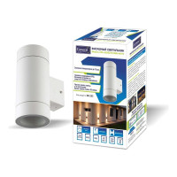 Cадово-парковый фасадный светильник General Lighting Systems двойной GX53, 205х140х90мм, металл, белый IP65 GWL-2GX53-M-IP65 661132