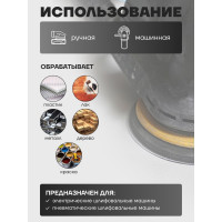 Круг абразивный шлифовальный на фибровой основе (10 шт; 115 мм; Velcro; P120) Forsage F-SD4120S(50890)