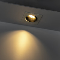 Встраиваемый потолочный светильник RITTER Artin скрытая лампа 90x90x30 монтажное отверстие 75x75 GU5.3 алюминий, белый/черный 51430 5