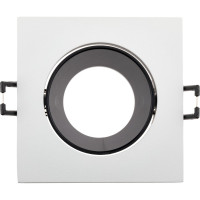 Встраиваемый потолочный светильник RITTER Artin скрытая лампа 90x90x30 монтажное отверстие 75x75 GU5.3 алюминий, белый/черный 51430 5