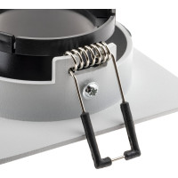 Встраиваемый потолочный светильник RITTER Artin скрытая лампа 90x90x30 монтажное отверстие 75x75 GU5.3 алюминий, белый/черный 51430 5