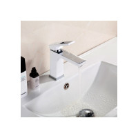 Смеситель для умывальника Gappo 35к G1017-8 литой, п/гайку, белый, хром 544088