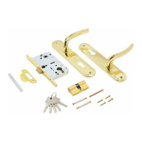 Врезной замок с ручками Аллюр ЗВ 7-132/85 GP золото 14153