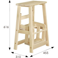 Табурет-стремянка Мебелик лак 7574