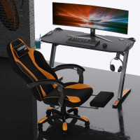 Игровое кресло CHAIRMAN Game 35 ткань черный, оранжевый 00-07089917