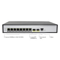 Управляемый L2+ коммутатор Amatek AN-SGM10P8A на 10 GE портов 7000680