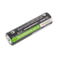 Аккумулятор GoPower Li-ion 18650 PC1 3.7V 2200mAh без защиты высокий контакт 00-00018352