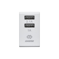 Сетевое зарядное устройство DIGMA DGWC-2U-3A-WG 2.1A+1A универсальное, белый 1079228