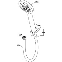 Душевой комплект LATUNO 3 режима L80072 EAN 1600002640021