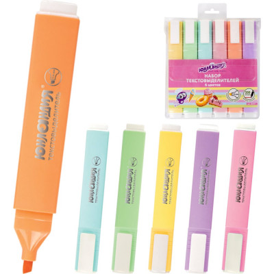 Набор текстовыделителей ЮНЛАНДИЯ COLORSTAR PASTEL 6 шт, ассорти, линия 1-4 мм 151717