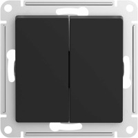 2-клавишный выключатель Systeme Electric AtlasDesign Aqua Карбон IP44, сх.6, 10АХ ATN441051