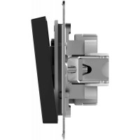 2-клавишный выключатель Systeme Electric AtlasDesign Aqua Карбон IP44, сх.6, 10АХ ATN441051