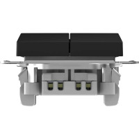 2-клавишный выключатель Systeme Electric AtlasDesign Aqua Карбон IP44, сх.6, 10АХ ATN441051