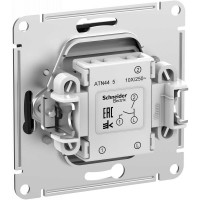 2-клавишный выключатель Systeme Electric AtlasDesign Aqua Карбон IP44, сх.6, 10АХ ATN441051