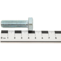 Болт МЕТАЛЛСЕРВИС М12x40, DIN 933, с полной резьбой, цинк, 10 шт. 1239018