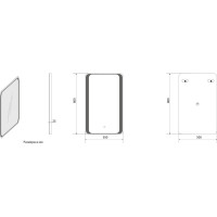 Зеркало с подсветкой Art&Max Elegant 500x800 AM-Ele-500-800-DS-F